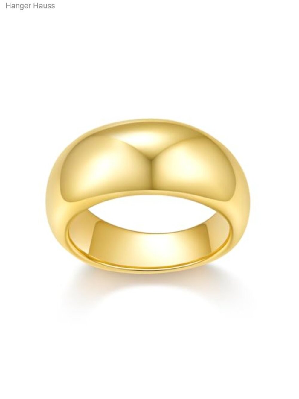 14K Gold Plated Eternity Band Ring for Women, Stackable CZ Ring Size 7